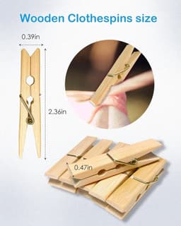 20 houten wasknijpers, Geschikt voor knutselwerkjes, fotoklemmen, wasknijpers, druivenklemmen, kasklemmen, menukaarten, enz. — thumbnail 2