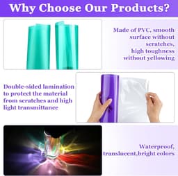 8 stuks folie hittebestendig voor lampen, 8 kleuren kleurfolies gel, A4 transparante kleurfolie voor ledlampen, kleurfilterfolie voor fotolamp, koplamp, fotostudio stroboscoop (21 x 29,7 cm) — thumbnail 2