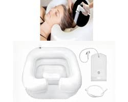 SnelShoppen - Opblaasbare Haarwasbak, Draagbare Haarbak met Kussen, Afvoerslang, Perfect voor Thuis, Camping, Reizen, Haarverzorging en Schoonheid, Ge