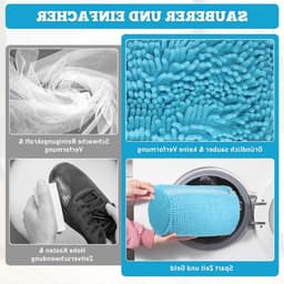 Schoenwaszak voor de wasmachine met verborgen rits, ideaal voor sneakers en sportschoenen, blauw — thumbnail 3