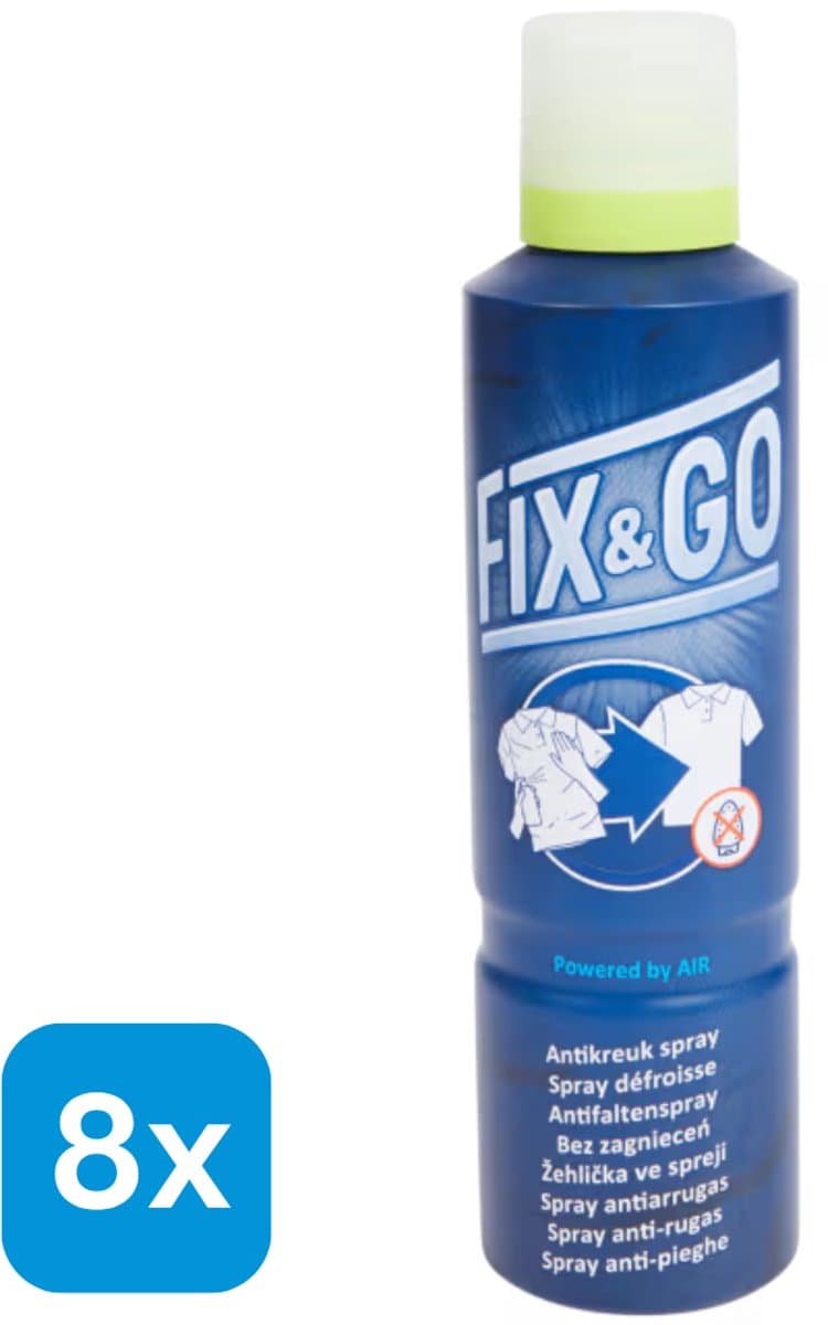 8x Fix&Go Anti Kreuk Spray - 8x200ml — afbeelding 1
