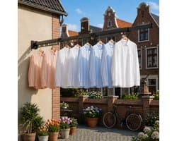 YQLAFT droogrek inklapbaar - droogrek 126cm - wasrek inklapbaar - 180° draaibare armen en 360° verstelbare scharnieren - Ideaal voor kleine woningen - droogrek hangend - Wasrek hangend - wanddroogrek - Kledingrek - Grijs