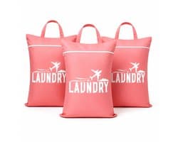 Ultiluxe® Waszakken XL - 3 stuks - Waszak voor wasgoed - Grote wasnetjes met rits - Reis waszakjes - 45 x 55 cm - Wastas groot - Wasnetten met handvaten - Waszakje lingerie - Wasnet wasmachine - Kwetsbare kleding - Laundry bag - Draagbaar - Roze
