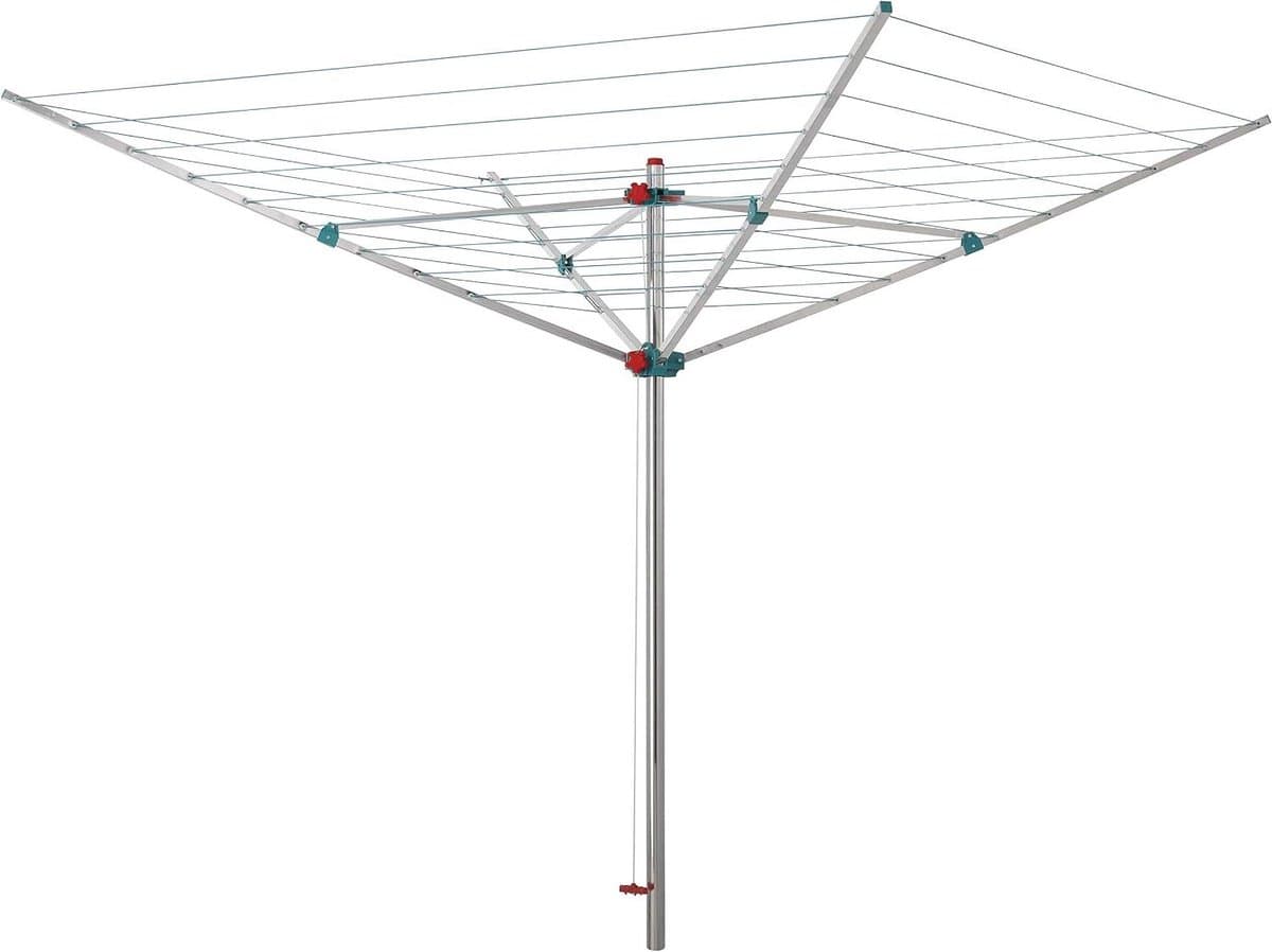 Droogmolen Tuin - Wasrek Buiten - Buiten Wassen Drogen - Grote Randlengtes - 40 meter lijn - Zilver — afbeelding 1