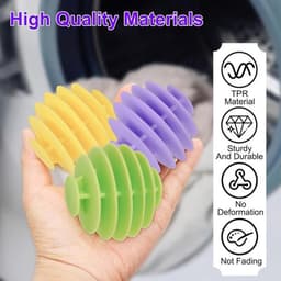Set van 6 herbruikbare wasballen voor wasmachine en droger - Bespaar energie en tijd met drogerballen. — thumbnail 3