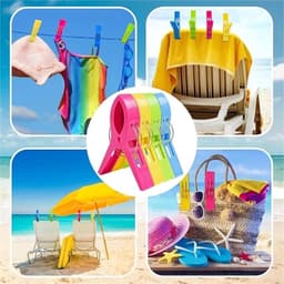 Wasknijpers Kunststof - Kledingknijpers Strandknijpers - Wasgoed Drogen - Goede Grip - 100 stuks - Gemengde Kleur — thumbnail 2