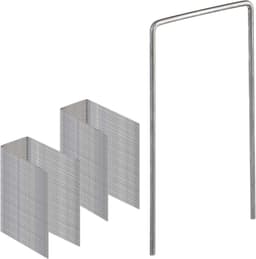 Grondankers Staal - Bevestigingsharingen Tuin - Worteldoek Bevestigen - U-vormige Stevige Haringen - 75 x 15 cm 100 stuks - Zilver — thumbnail 1