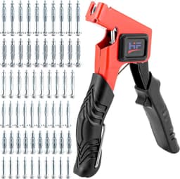 60 stuks holle metalen pluggen (6 maten), met montageklem, wandpluggen M4/M5/M6, perfect voor holle muren, gipsplaten (rood) — thumbnail 1