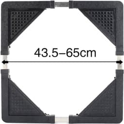 Wasmachine Onderstel - Verrijdbare Basis - Apparaten Verplaatsen - Met Remwielen - 40-56 cm - Zwart — thumbnail 5