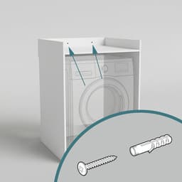 Wasmaschine kast - 97 x 66 x 61 cm - ombouw - wit — thumbnail 5