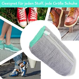 Schoenwaszak voor de wasmachine, grijs, geschikt voor alle schoenmaten — thumbnail 2