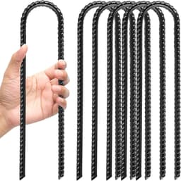 Set van 6 Grondankers voor Trampolines en Tenten, U-vormige Verzinkte Stalen Ankers, 30 cm Lang, Stormbestendig en Roestvrij, Ideaal voor Camping en Tuingebruik — thumbnail 1