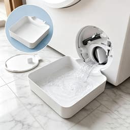 Lekbak Wasmachine - Afvoerbak voor wasmachine - Afvalwaterbak van de wasmachine - Afvalwateropvangbak - 16.5 × 17.5cm - Geschikt voor wasmachines - Universeel - Wit — thumbnail 5