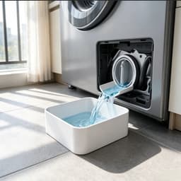 Lekbak Wasmachine - Afvoerbak voor wasmachine - Afvalwaterbak van de wasmachine - Afvalwateropvangbak - 16 × 12cm - Geschikt voor wasmachines - Universeel - Wit - Kunststof — thumbnail 2