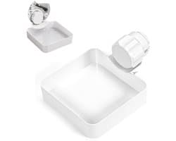 Lekbak Wasmachine - Afvoerbak voor wasmachine - Afvalwaterbak van de wasmachine - Afvalwateropvangbak - 16 × 18cm - Geschikt voor wasmachines - Met lekbak + universele geleidingsplaat + moer - Universeel - Wit