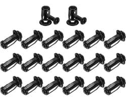 METERXITY 20-pack M4 x 16 holle deurankerset, bloemblaadjesmoeren uitbreidingsschroef krikmoer voor holle wand/aluminium bekleding/stalen buizen/ijzeren platen/kunststof panelen [zwart]