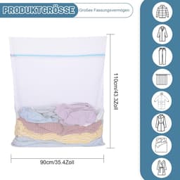 Wasnet Set - Wit - 90 x 110 cm - Duurzaam en Herbruikbaar - Voor Delicate Kleding — thumbnail 5