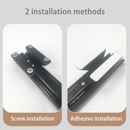 Uitschuifbare kledinghanger - Wandhanger - Met 8 antislipclips - Soepel uitschuifbare kledingkastorganizer - Handig en praktisch - Eenvoudig te installeren - Antislip - Universeel - Geschikt voor sokken, hoeden en broeken - Hout - 1 stuk — thumbnail 4