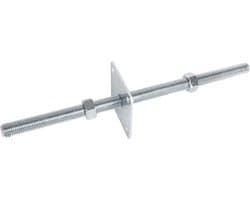 Paalvoetanker Anker - Kolombasis Verstelbaar - Stevig Monteren - In Hoogte Verstelbaar - 110 x 500 mm - Zilver