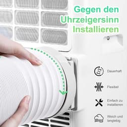 Luchtafvoerslang - Luchtafvoer Afzuigkap Slang - Afvoerslang airco slang - Hittebestendig - Oliebestendig - afdichten - duurzame - voor airconditioning, afzuigkap, wasdroger - Ø150mm - 2 meter — thumbnail 2