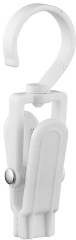10 stuks - Droogklem - Wasklem - Drooghaak - met 360 graden draaihaak - Sokkenhouder - Robuuste en duurzame plastic kledingklem - Multifunctioneel - Draagbare antislip plastic kledinghouder - Wit — thumbnail 1