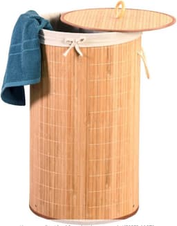 Wasmand, 60 x 35 cm, gemaakt van FSC bamboe, polyester binnenzak, deksel — thumbnail 2