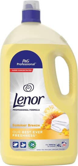 Lenor - Wasverzachter Professional Linen Care - Ultra Zomerfris - 4 liter - 200 wasbeurten — thumbnail 1