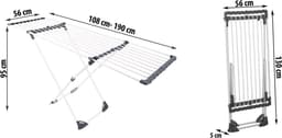 Ursula telescopische wasdroger op wielen - 20 meter — thumbnail 3