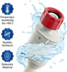 Aquastop Toevoerslang 15 m 90 °C recht-hoek - universele 3/4 inch slang voor wasmachine vaatwasser — thumbnail 5