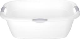 Storage Solutions wasmand - 35 liter - wit - kunststof - 68 x 46 x 25 cm - draagmand - met handvatten - lichtgewicht — thumbnail 2