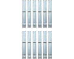 vidaXL - Grondanker - L-vormig - 5x5x50 - cm - gegalvaniseerd - staal - 12 - st