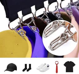 Magische Ophangclip - Draagbare washaken - Set van 2 - Roestvrij staal — thumbnail 2