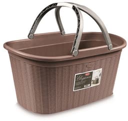 Heupwasmand 'Elegance' - 35 Liter - Wasmand met handgrepen - Taupe — thumbnail 1