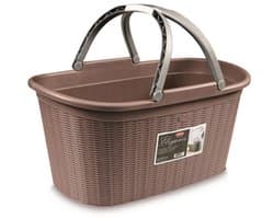 Heupwasmand 'Elegance' - 35 Liter - Wasmand met handgrepen - Taupe — afbeelding 1