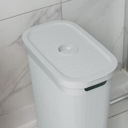 Wasmand 'Hessian' - Deksel - 40 Liter - Box - Lichtgrijs - Ventilerend — thumbnail 4