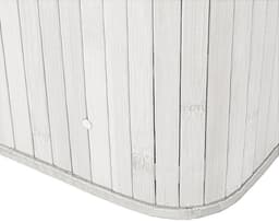 Springos Dubbele Wasmand | 105 L | Met Deksel | Polyester | Grijs | Wit — thumbnail 3