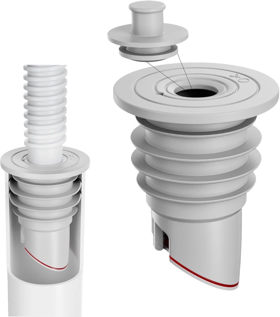 Afvoerplug wasmachine - Afvoerplug afdekking vloer - Siliconen afdichting gootsteenafvoer - Afvoerplug wastafel - 1,38" - 1,57" [(35-40mm)] — afbeelding 1