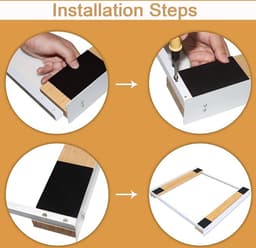 Universeel stapel-/verbindingsframe voor wasmachine en wasdroger, wasmachine accessoires/droger accessoires, tussenframe wasmachine en droger met ratelkabel, breedte — thumbnail 3