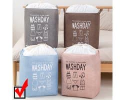 Allernieuwste Wastas Opbergtas 73 L Organizer Opbergbox Voor Wasgoed, Dekens, Kussens, Kleding, Dekbed, Speelgoed - Waszak maat 33 x 43 x 52 cm - BLAUWE Kleur — afbeelding 1