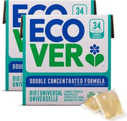 Ecover Universal - Waspods - 2 x 34 stuks - 3-in-1 werking - Dubbel geconcentreerde formule - Plantaardig & Biologisch afbreekbaar — thumbnail 1