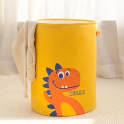 TDR - Opvouwbare wasmand -dinosaurus design -speelgoed mand - opberg mand-Met handvat -geel 35 * 45cm — thumbnail 1