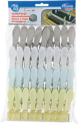 Edco Wasknijpers gekleurd - kunststof / plastic - 36x Stuks — thumbnail 2