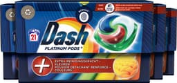 Dash Platinum Pods +Vlekverwijderingskracht - Wasmiddel - 4 x 21 Wasbeurten Voordeelverpakking — thumbnail 1