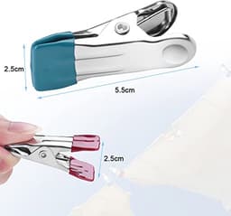 20 Stuks Roestvrijstalen Wasknijpers - Multifunctionele Antislip Wasknijpers voor Kousen, Foto's en Voedselopslag — thumbnail 2