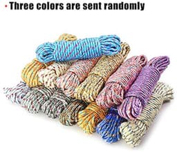3-pack waslijn van 10 m - Draagbare en verstelbare waslijn voor binnen en buiten — thumbnail 3