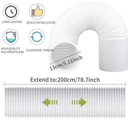 Flexibele Afvoerslang voor Airconditioning en Ventilatie - 2m, 13cm Diameter — thumbnail 4