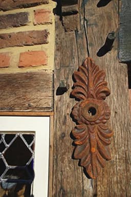 Antiek Muuranker Wandornament - Dubbelblad Gietijzer — thumbnail 1