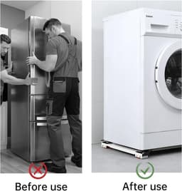 Verstelbaar Onderstel met Wielen voor Wasmachine en Koelkast - 300 kg — thumbnail 5