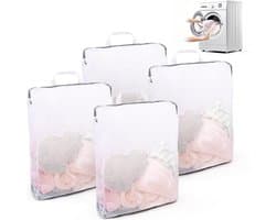 Vierdelige wasnetset - 50 x 60 cm - met handvat en ritssluiting - Stijl A