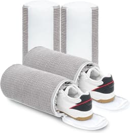 Schoenwaszak - Waszak Schoenen - Set van 2 - Chenille - Anti-Vervorming - Met Binnenzak - 37 x 17 cm - Lichtgrijs — thumbnail 1